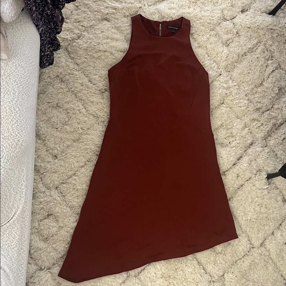 Banana Republic Asymmetrical Dress in Rich Burgundy